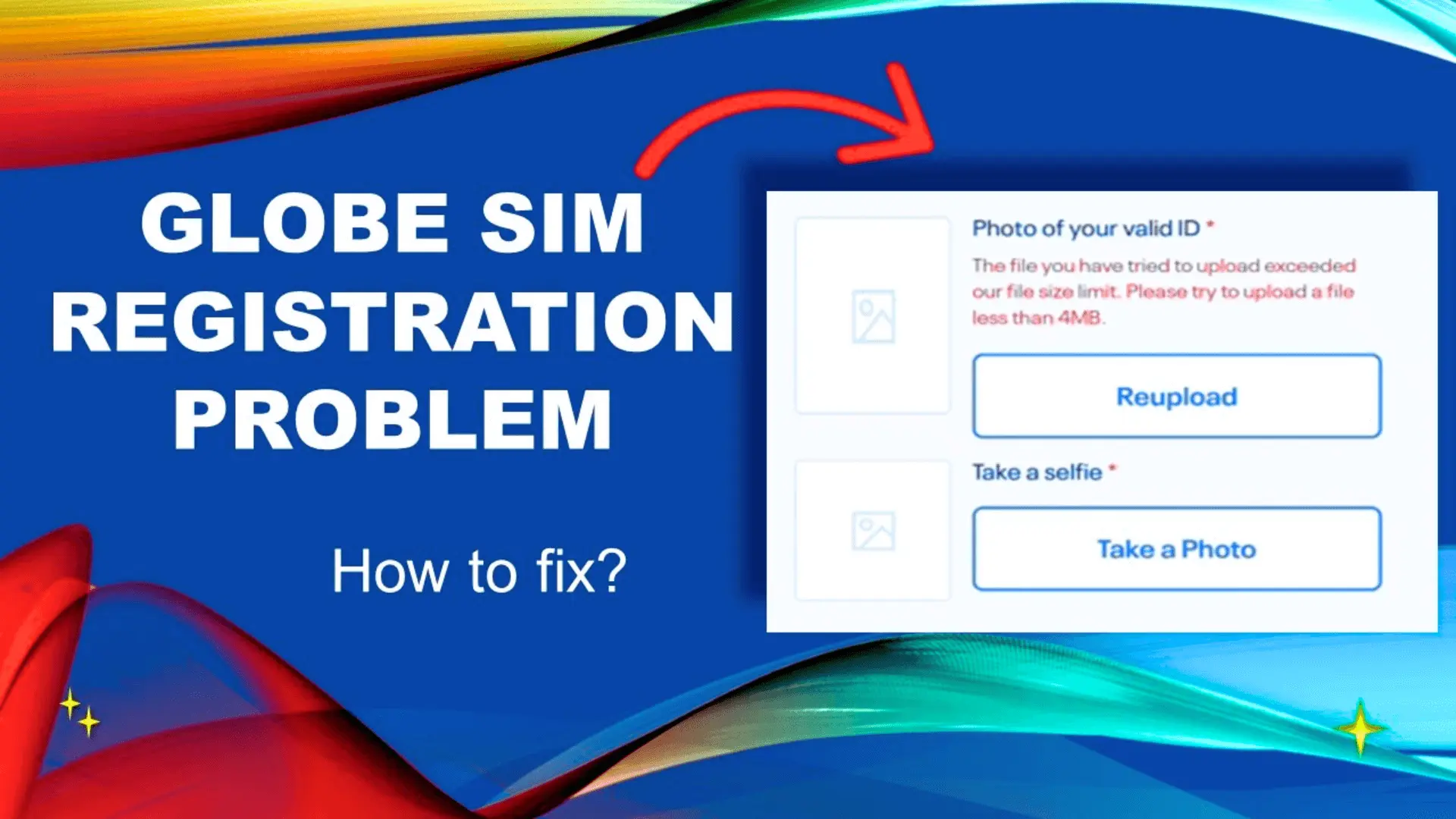 Fix Globe and TM Registration Errors (Selfie Problem, Registration Failed):